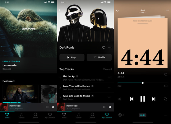 TIDAL is one of the best Offline Music Apps for iPhone.