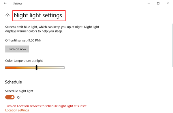 How to Use Blue Light Filter/Night Light on Windows 10