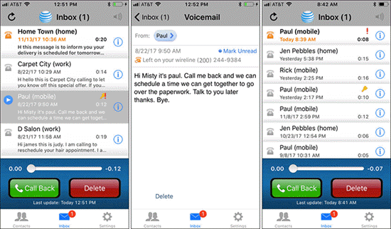 AT&T Voicemail Viewer is one of the best Apps to Send & Receive Voicemails on iPhone.