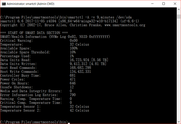 How to Check SSD Health Using Smartmonotools