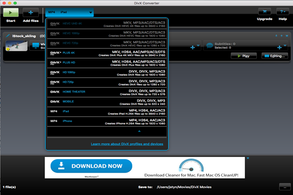 Downloading the Subtitles with DivX Subtitles