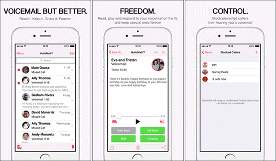 HulloMail Smart Voicemail is one of the best Apps to Send & Receive Voicemails on iPhone.