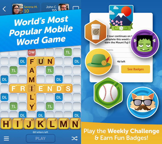 Words with Friends! is one of best iOS Multiplayer Games for iPhone & iPad.