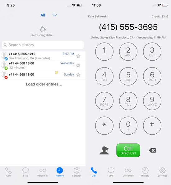 GV Connects is een van de beste Call Forwarding Apps voor iPhone.