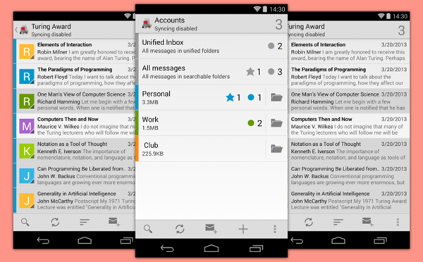 K-9 Mail is one of the best free Android Email Apps.