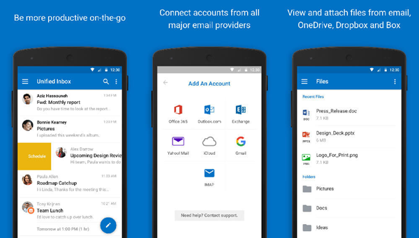 Microsoft Outlook is one of the best free Android Email Apps.