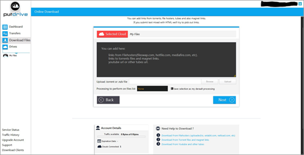 Using Putdrive to Easily Download Torrent Files.