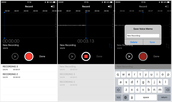 Record the Voice with Voice Memos App