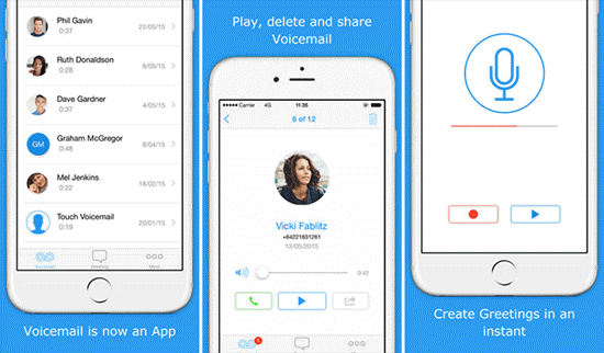 Touch Voicemail is one of the best Apps to Send & Receive Voicemails on iPhone.