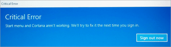 Windows 10 Critical Error