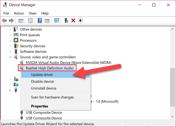 Fix No Sound on Windows 10 Laptop by Updating Drivers