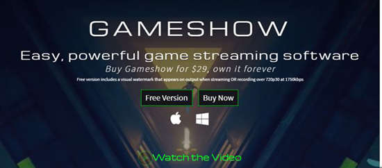 Gameshow is best Live Streaming Software for PC.