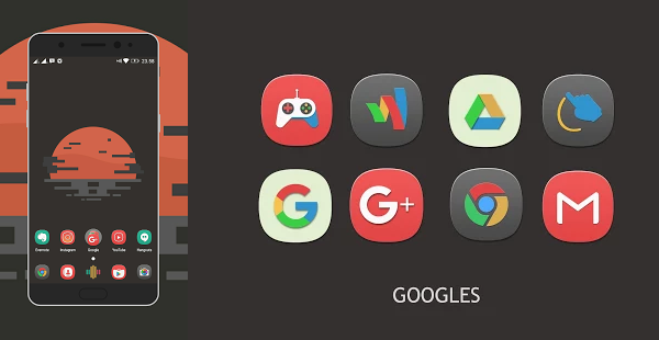 Pangpang Icon Pack is the best 15 Nova Launcher Themes.