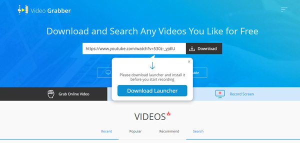 Download YouTube videos with Video Grabber