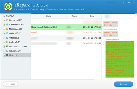 Viber Data Recovery Tool for Android