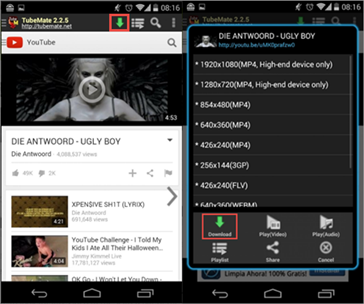 TubeMate is one of the best YouTube Music Download Apps for Android.