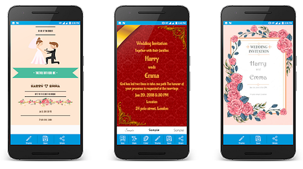 Wedding Card Maker is best Android Apps for Wedding Cards Designing.