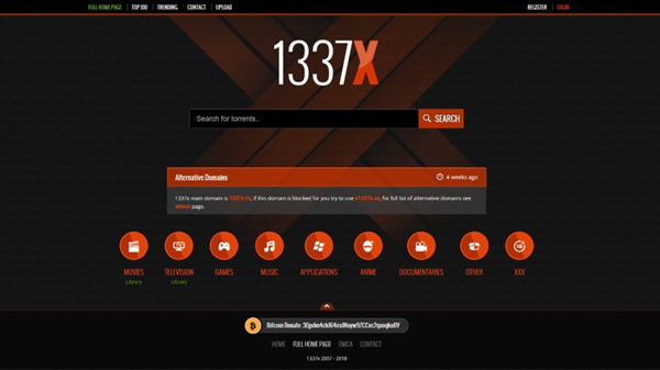 1337X is one of the top best Alternative Sites to YTS Torrent Movie Website.