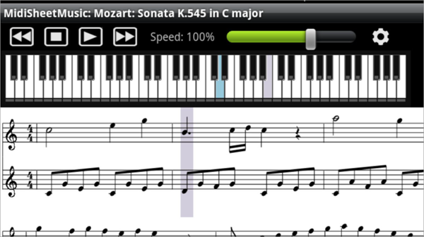Midi Sheet Music is one of best MIDI Keyboard Apps for Android.