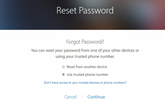 Reset Apple ID’s Password with Two-Factor Authentication