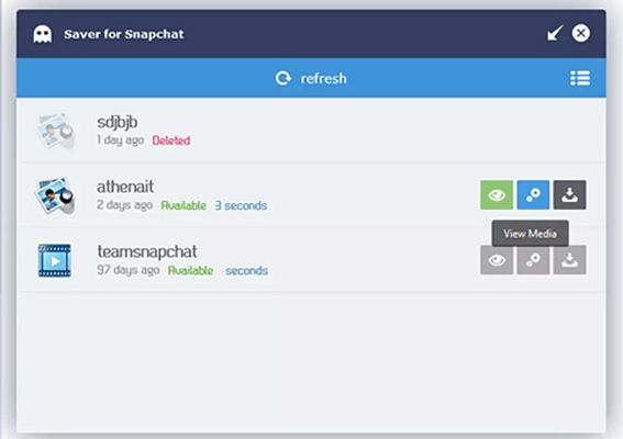 Saver for Snapchat (for Windows) can save Snapchats Secretly.