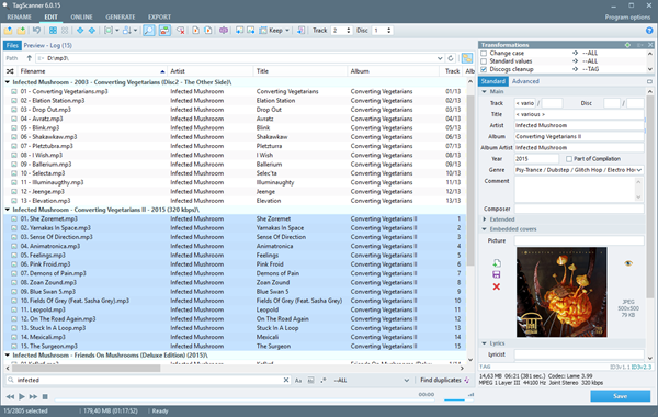TagScanner is one of the best Free MP3 Tag Editors.