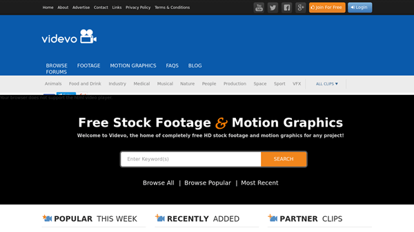 Videvo is 4K video download site for Royalty-free stock 4K videos.