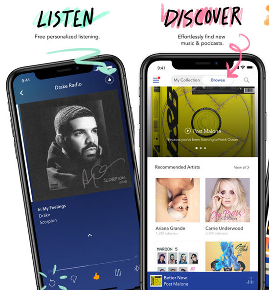 Pandora is one of Top Apple Music Alternatives for iPhone.