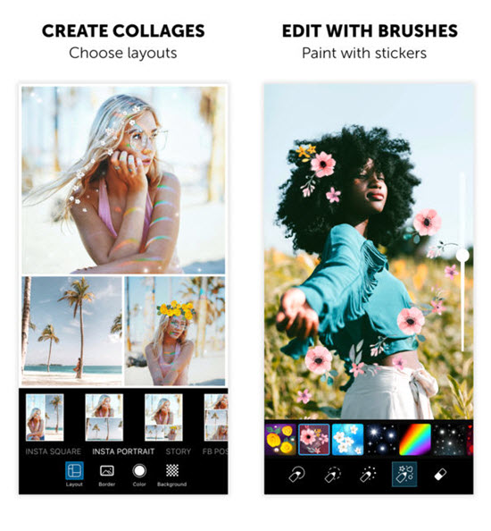 PicsArt Photo Editor + Collage 4.5/26.5K #11 is best Photo Collage Apps for iPhone.