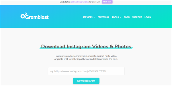 Gramblast is one of best Instagram Video Downloaders for Android and PC.