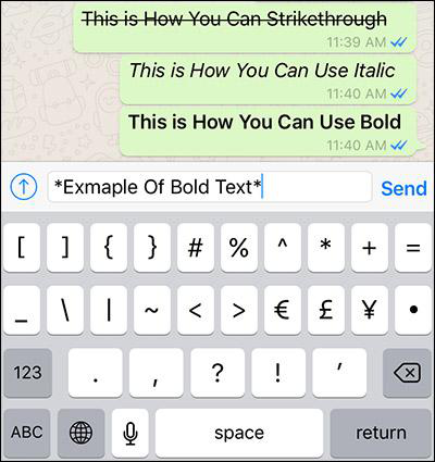 Step by Step to Type Special Text in WhatsApp on iPhone