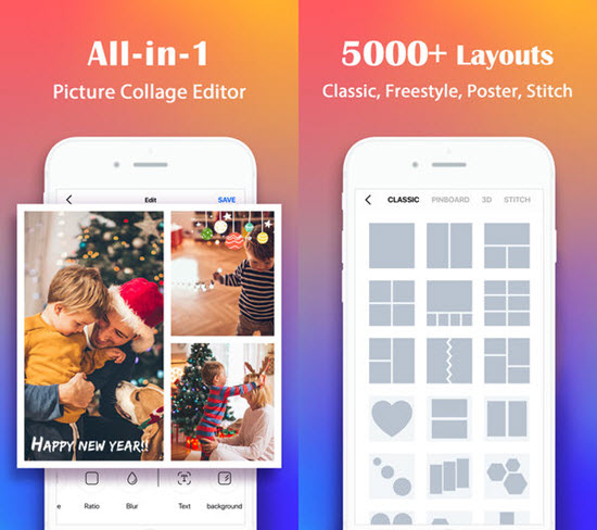 Photo Editor LiveCollage 4.6/566 Paidis best Photo Collage Apps for iPhone.