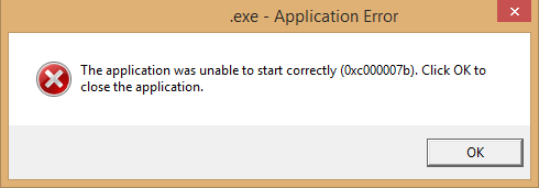 The Application was Unable to Start Correctly 0xc0000007b-error