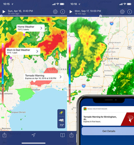 NOAA Weather Radar is best iOS Apps to Track a Hurricane on iPhone.