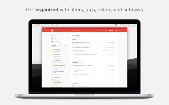 set time on todoist mac app