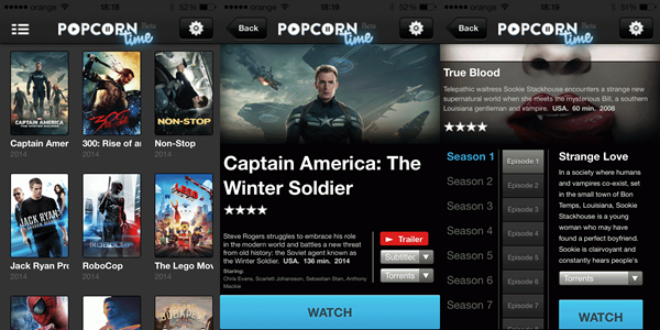 Popcorn Time is one of the Best Alternative Websites to TorrentKing.