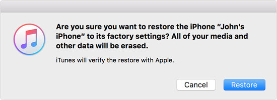 Restore with iTunes to Unbrick Your iPhone