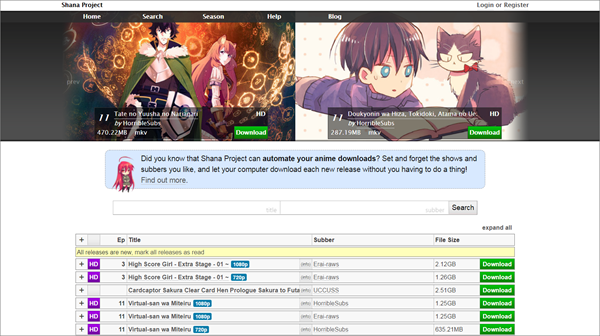 download raw anime episodes no torrents