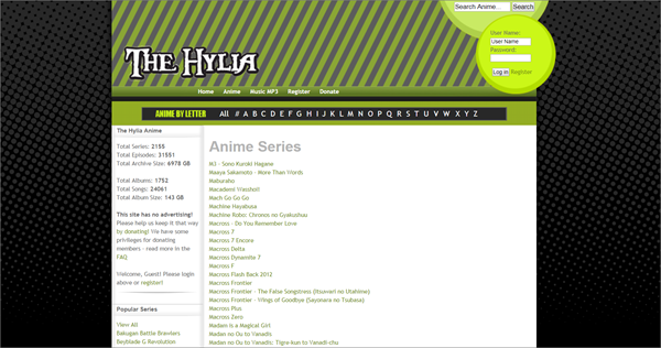 The Hylia is one of the Top Amazing NYAA Alternative Torrent Website.