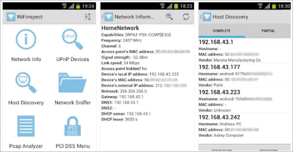 WiFinspect is one of the best WiFi Hacker Apps for Android.