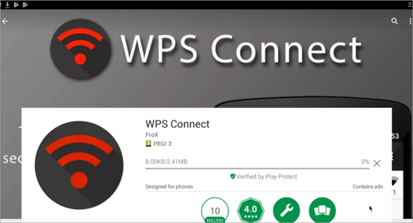 WPS Connect is one of the best WiFi Hacker Apps for Android.