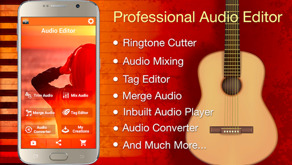 Audio MP3 Cutter Mix Converter and Ringtone Maker is one of the best Free Audio MP3 Cutter Apps for Android Users.