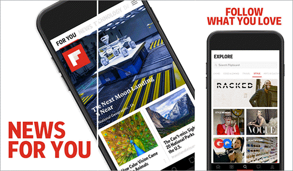 Flipboard is one of the best Free RSS Feed Reader Apps.