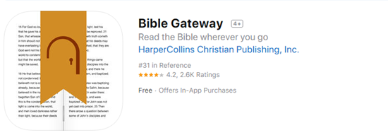 Bible Gateway is one of the best Offline & Free Bile Apps for iPhone.