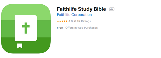 Faithlife Study Bible is one of the best Offline & Free Bile Apps for iPhone.