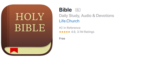 YouVersion is one of the best Offline & Free Bile Apps for iPhone.
