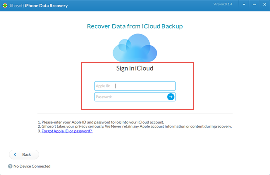 Recovery from iCloud Backup