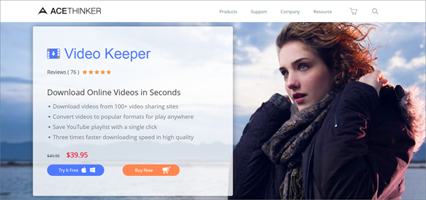 Laden Sie Online-Filme mit AceThinker Video Keeper herunter