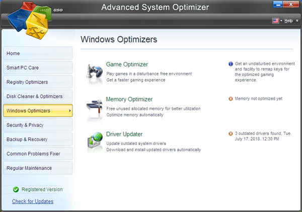 Advanced System Optimizer is one of the top best Game Optimizers and Boosters for PC.