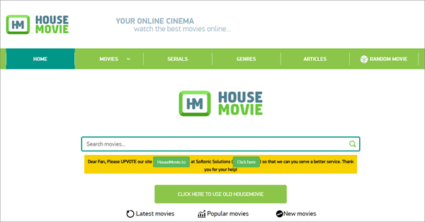 HouseMovie is one of the top best Vidics Alternatives to Watch movies/TV serials.